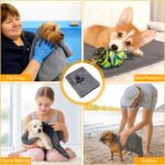 Dog Towels for Drying Dogs Large, Absorbent Microfiber Dogs Bath Towel, 40 x 24 Inch Soft Pet Grooming Towel, Dog Shower & Bath Supplies(Grey) - Image 8