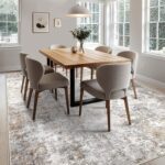 9x12 Area Rug Living Room Rugs - Washable Neutral Modern Abstract Soft Thin Large Rug Indoor Floor No Slip Rug Carpet for Bedroom Under Dining Table Home Office Decor - Brown Grey - Image 6