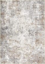 9x12 Area Rug Living Room Rugs - Washable Neutral Modern Abstract Soft Thin Large Rug Indoor Floor No Slip Rug Carpet for Bedroom Under Dining Table Home Office Decor - Brown Grey - Image 10