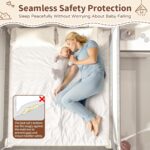 3-Pack Queen Size Bed Rail for Toddlers - Height Adjustable Baby Bed Rail Guard with Headboard Rod,Safety Bed Rails for Queen Size Bed with Child Lock（2 Sides 78.7" + 1 Side 59"） - Image 5