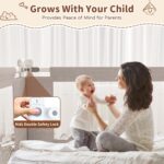 3-Pack Queen Size Bed Rail for Toddlers - Height Adjustable Baby Bed Rail Guard with Headboard Rod,Safety Bed Rails for Queen Size Bed with Child Lock（2 Sides 78.7" + 1 Side 59"） - Image 8