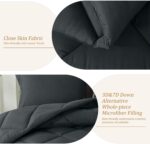 HYLEORY Queen Comforter Set with 2 Pillow Shams - Grey Fluffy Down Alternative Bedding Comforter Sets, Lightweight Luxury Soft Cooling Bed Sets for All Season - Image 4