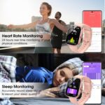 Smart Watch, 1.91" HD Screen Smartwatch for Men Women(Answer/Make Call), Fitness Watch with Heart Rate/Sleep Monitor/Steps Monitor, 110+ Sports Modes, IP68 Waterproof Activity Trackers Pink - Image 6