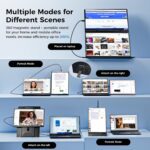 Laptop Screen Extender 16.1", 1200P FHD, Portable Monitor 360° Rotating Detachable Stand, Height Adjustable Laptop Monitor Extender for Laptop 13-17.5", Plug-Play for Mac/OS/Wins/Chrome/Dex - Image 4