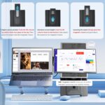Laptop Screen Extender 16.1", 1200P FHD, Portable Monitor 360° Rotating Detachable Stand, Height Adjustable Laptop Monitor Extender for Laptop 13-17.5", Plug-Play for Mac/OS/Wins/Chrome/Dex - Image 6