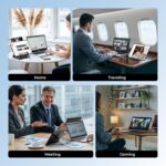 Laptop Screen Extender 16.1", 1200P FHD, Portable Monitor 360° Rotating Detachable Stand, Height Adjustable Laptop Monitor Extender for Laptop 13-17.5", Plug-Play for Mac/OS/Wins/Chrome/Dex - Image 7