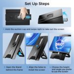 Laptop Screen Extender 16.1", 1200P FHD, Portable Monitor 360° Rotating Detachable Stand, Height Adjustable Laptop Monitor Extender for Laptop 13-17.5", Plug-Play for Mac/OS/Wins/Chrome/Dex - Image 8