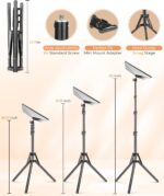 Starlink Mini Tripod Mount with Adapter, 3 Level Adjustable Height and 360° Tilt Compatible with Starlink Mounting Kit, Starlink Mini Mount Adapter with Sturdy& Stability for Outdoor Camping, RV - Image 6