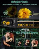 5K Digital Camera - WiFi 75MP Cameras for Photography - UHD Vlogging Camera for YouTube with 3" 180° Flip Screen - Autofocus Compact Video Travel Camara with 18X Zoom, 32GB SD Card, 2 Batteries - Image 5
