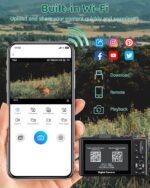 5K Digital Camera - WiFi 75MP Cameras for Photography - UHD Vlogging Camera for YouTube with 3" 180° Flip Screen - Autofocus Compact Video Travel Camara with 18X Zoom, 32GB SD Card, 2 Batteries - Image 6