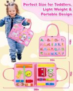 Exorany Busy Board Montessori Toys for Toddler Girl Birthday Gifts, Busy Book Sensory Learning Toys for Toddlers, Toddler Girl Airplane Car Travel Toy Educational Activities - Image 7