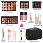 Makeup Kit For Girls Gift, Make up Kit For Women Full Kit Includes Sponge Eyeshadow Liquid Lipstick Concealer Eyeliner Eyebrow Makeup Bag - Image 3