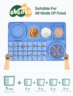 Slow Feeder Bowl for Dogs and Cats, Silicone Lick Mat & Snuffle Mat with Suction Cups - Interactive Puzzle Feeder, Slow Eating, Keep Busy and Reduce Vomiting (15.75" x 10.5" Light Blue) - Image 5