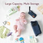 Momcozy Universal Baby Stroller Organizer, 2 Insulated Cup Holder, Detachable Zippered Pocket, Adjustable Shoulder Strap, Large capacity for baby essentials, Compact Design Fits Any Strollers - Image 4