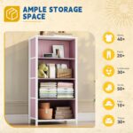 DWVO Storage Drawer with 4 Drawers - Fabric Dressers, Dresser for Bedroom, Living Room, Closets - Sturdy Steel Frame, Wooden Top & Easy Pull Fabric Bins - Image 6