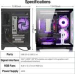 LXZ Gaming PC Desktop - Ryzen 5 5500 | GeForce RTX 3050 6GB | 16GB DDR4 | 1TB NVME SSD | DP/HDMI/DVI, Prebuilt Tower Computer for Gaming, Home and Office (Black) - Image 5