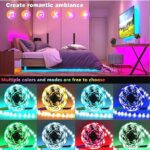 Tenmiro Led Lights for Bedroom 100ft (2 Rolls of 50ft) Music Sync Color Changing Strip Lights with Remote and App Control RGB Strip, for Room Home Party Decoration - Image 9