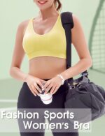 Sports Bras for Women, High Impact Push Up Criss Cross Back Padded Strappy Workout Running Sports Yoga Bras for Large Bust - Image 5