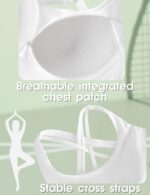 Sports Bras for Women, High Impact Push Up Criss Cross Back Padded Strappy Workout Running Sports Yoga Bras for Large Bust - Image 6