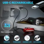 Bike Lights for Night Riding, Bicycle Front Headlight and Back Taillight with 4+5 Light Modes, USB Rechargeable Bright Bike Headlights for Cyclists and Commuters - Image 7