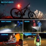 Bike Lights for Night Riding, Bicycle Front Headlight and Back Taillight with 4+5 Light Modes, USB Rechargeable Bright Bike Headlights for Cyclists and Commuters - Image 8