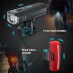 Bike Lights for Night Riding, Bicycle Front Headlight and Back Taillight with 4+5 Light Modes, USB Rechargeable Bright Bike Headlights for Cyclists and Commuters - Image 9