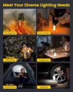 Glocusent 106 LED Camping Lantern Rechargeable, Up to 80Hrs, 5000mAh Lantern with 5 Brightness 3 Modes & SOS, IP68 Waterproof, Max 1200LM, Camping Light for Power Outages Hiking Emergency Hurricane - Image 4