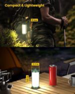 Glocusent 106 LED Camping Lantern Rechargeable, Up to 80Hrs, 5000mAh Lantern with 5 Brightness 3 Modes & SOS, IP68 Waterproof, Max 1200LM, Camping Light for Power Outages Hiking Emergency Hurricane - Image 7