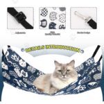 Cat Hammock for Cage Hanging Reversible 2Pack,Pet Hammock Bed Adjustable,Soft Sleeping Hammock for Cats,Ferret,Puppy,Rabbits,Small Animals (M, CAT) - Image 3