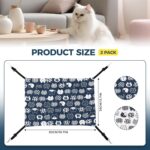 Cat Hammock for Cage Hanging Reversible 2Pack,Pet Hammock Bed Adjustable,Soft Sleeping Hammock for Cats,Ferret,Puppy,Rabbits,Small Animals (M, CAT) - Image 5