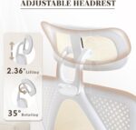 Ergonomic Office Chair with Retractable Footrest, 400LBS Capacity,Synchronized Armrest, Breathable Mesh, Adjustable Lumbar Support - Image 7