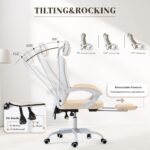 Ergonomic Office Chair with Retractable Footrest, 400LBS Capacity,Synchronized Armrest, Breathable Mesh, Adjustable Lumbar Support - Image 8