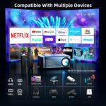 vamvo Mini Projector WiFi Portable Movie Projectors, Outdoor Projector with Stylish streamlined Design, Smartphones and Tablets Can Easy Connection to Video Projectors - Image 3