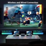 vamvo Mini Projector WiFi Portable Movie Projectors, Outdoor Projector with Stylish streamlined Design, Smartphones and Tablets Can Easy Connection to Video Projectors - Image 4