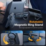MOBOSI Upgraded 360° Spin Ring Stand for Z Fold 7 Case with Privacy Screen Protector, Compatible with Magsafe, 18FT MIL-Grade Protection, Magnetic Shockproof Case for Samsung Galaxy Z Fold7, Black - Image 3