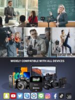 Moman Wireless Lavalier Microphone C2X, 2.4G Dual Transmitter Lapel Mic 656FT 8H for Online Class Vlog Stream YouTube for Camera Smartphone Tablet (C2X Dual) - Image 7