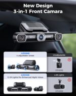 AZDOME 360° 4 Channel Dash Cam, Built-in 128GB eMMC, 2K+1080P*3 Dashcam Front and Rear Inside Left Right, Voice Control, 5G WiFi Dash Camera for Cars with 4 Adjustable Lenses, IR Night Vision, M660 - Image 9