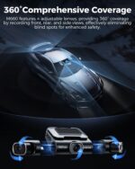 AZDOME 360° 4 Channel Dash Cam, Built-in 128GB eMMC, 2K+1080P*3 Dashcam Front and Rear Inside Left Right, Voice Control, 5G WiFi Dash Camera for Cars with 4 Adjustable Lenses, IR Night Vision, M660 - Image 10