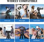 JOILCAN Tripod Camera Tripods, 74" Tripod for Camera Phone Video Recording, Heavy Duty Cameras Tripod Stand, Professional Travel DSLR Tripods Compatible with Canon iPhone, Max Load 15 LB - Image 7