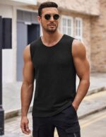 COOFANDY Men's Ribbed Knit Tank Tops Sleeveless Muscle T Shirts Casual Basic Tank Shirts - Image 3