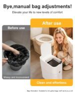 CTIME Touchless Automatic Bathroom Trash Can with Lid - 3 Gallon Slim Motion Sensor Garbage Can for Bedroom, Kitchen, Office - White (6" W x 11" L x 13" H) - Image 5