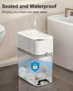 CTIME Touchless Automatic Bathroom Trash Can with Lid - 3 Gallon Slim Motion Sensor Garbage Can for Bedroom, Kitchen, Office - White (6" W x 11" L x 13" H) - Image 8