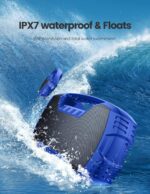 Houl Zallee IPX7 Waterproof Bluetooth Speaker, 40W (60W Peak) Portable Wireless Speakers, 32H Playtime, Stereo Loud Sound, Deep Bass, Bluetooth 5.0, Built-in Mic for Camping, Party, Gifts, Beach-Blue - Image 4