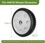 734-04018 Front Drive Wheels Fit for Troy Bilt TB240 Mower - 8 Inch Wheels Tires for Troy Bilt Honda Tuff Cut 210 230 Craftsman Self Propelled Mower, Replace 734-04018A, 734-04018B, 2 Pack - Image 3