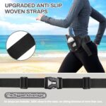 Hydration Running Belt with Water Bottles(2 x 300ML), Luckit Upgraded Nylon Webbing Running Waist Bag Reflective Bum Bag Adjustable Sports Waist Pouch for Marathon Running Hiking Camping Jogging - Image 3