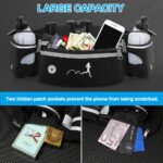Hydration Running Belt with Water Bottles(2 x 300ML), Luckit Upgraded Nylon Webbing Running Waist Bag Reflective Bum Bag Adjustable Sports Waist Pouch for Marathon Running Hiking Camping Jogging - Image 5