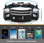 Hydration Running Belt with Water Bottles(2 x 300ML), Luckit Upgraded Nylon Webbing Running Waist Bag Reflective Bum Bag Adjustable Sports Waist Pouch for Marathon Running Hiking Camping Jogging - Image 6