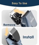 oneisall Quiet Cat Clippers for Matted & Long Hair, 2-Speed Cordless Pet Shaver Grooming Kit for Cats, Small Dogs & Animals (Blue) - Image 8