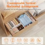 Lifewit 8 Pack Drawer Dividers 4" High,11-17" Adjustable Dresser Drawer Organizers for Clothes, Expandable Dresser Separators in Bedroom/Bathroom/Kitchen/Vanity/Office Organization and Storage, White - Image 5