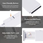 Lifewit 8 Pack Drawer Dividers 4" High,11-17" Adjustable Dresser Drawer Organizers for Clothes, Expandable Dresser Separators in Bedroom/Bathroom/Kitchen/Vanity/Office Organization and Storage, White - Image 6